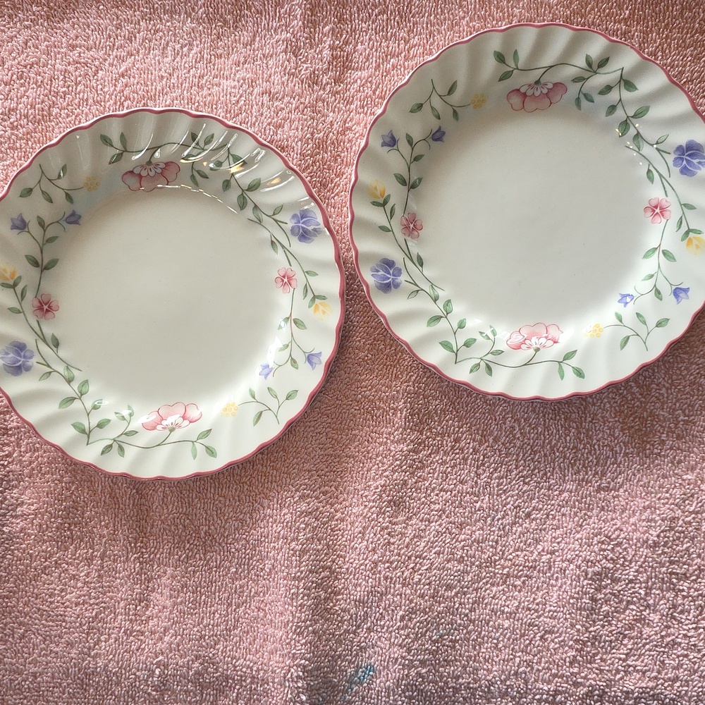 Summer Chintz By Johnson Bros. Bread Plates (Set Of 2) EUC